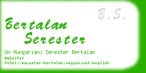 bertalan serester business card